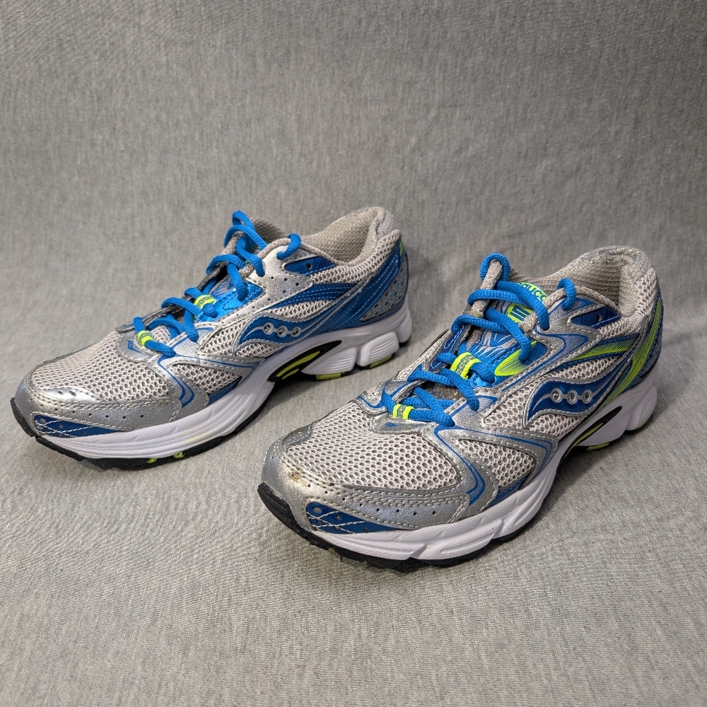 Saucony Cohesion 5 Running Shoes Women's 9 Blue Silver Sneakers